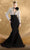 MNM Couture F02859 - Bead Textured Evening Gown Mother Of The Bride Dresses 4 / Black/Silver