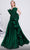 MNM Couture F02867 - Pleated Ribbon Evening Gown Formal Gowns 4 / Emerald Green