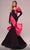 MNM Couture F02883 - Two-Toned Mermaid Evening Gown Prom Dresses 4 / Black/Fuchsia