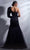 MNM COUTURE G1276 - Asymmetrical Detailed One-Sleeve Evening Gown Formal Gowns