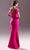 MNM Couture G1512 - Ruffle Detailed Plunging V-Neckline Evening Dress Evening Dresses 10 / Fuchsia