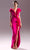 MNM Couture G1512 - Ruffle Detailed Plunging V-Neckline Evening Dress Evening Dresses 10 / Fuchsia