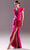 MNM Couture G1512 - Ruffle Detailed Plunging V-Neckline Evening Dress Evening Dresses 10 / Fuchsia