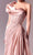 MNM Couture G1631 - Beaded Lace Draped Organdie Gown Prom Dresses