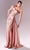 MNM Couture G1631 - Beaded Lace Draped Organdie Gown Prom Dresses