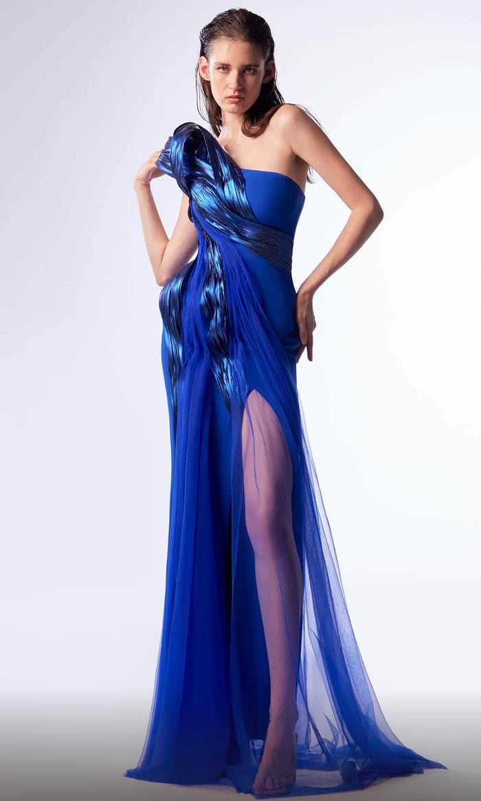 MNM Couture G1731 - Strapless Sheath Evening Dress Evening Dresses 0 / Blue