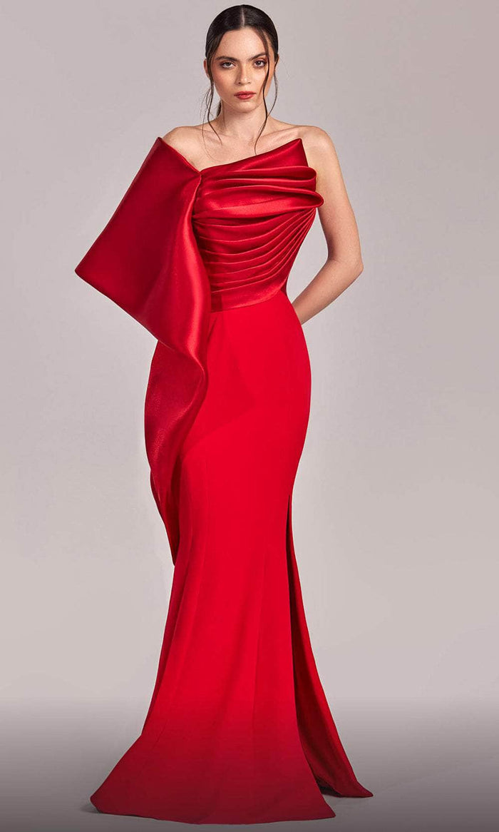 MNM Couture G1803 - Butterfly Sleeve Evening Gown Formal Gowns 0 / Red