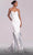 MNM Couture G1819 - Metallic Trimmed Evening Gown Wedding Dresses