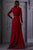 MNM Couture - K3850 Long Sleeve Bateau Neck Gown Evening Dresses 14 / Burgundy