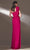 MNM Couture - K3904 One Puff Sleeve Ruched Detail Evening Dress Evening Dresses 16 / Fuchsia