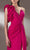 MNM Couture - K3904 One Puff Sleeve Ruched Detail Evening Dress Evening Dresses 16 / Fuchsia