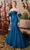 MNM Couture N0486 - Strapless Fitted Mermaid Gown Evening Dresses 4 / Petrol