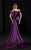 MNM COUTURE N0521 - Off Shoulder Draped Bow Evening Gown Special Occasion Dress