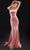 MNM COUTURE N0526 - Velvet Strapless Evening Gown With Cape Special Occasion Dress