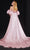 MNM COUTURE N0526 - Velvet Strapless Evening Gown With Cape Special Occasion Dress