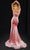 MNM COUTURE N0526 - Velvet Strapless Evening Gown With Cape Special Occasion Dress