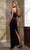 MNM Couture N0557 - Straight Across Back Slit Evening Gown Evening Dresses