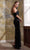 MNM Couture N0557 - Straight Across Back Slit Evening Gown Evening Dresses