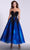 MNM Couture N0581 - Tea Length Sweetheart Dress Evening Dresses 4 / Blue