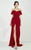 MNM Couture - Ruffled Off-Shoulder Sleeve Sheath Dress G0665 Evening Dresses 0 / Red