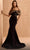 MNM Couture V07388 - Jewel Detailed Mermaid Evening Gown Formal Gowns 0 / Black/Copper