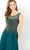 Montage by Mon Cheri - 220939 Jewel Neck Beaded Illusion Bodice Mother of the Bride Gown Evening Dresses 14 / Dark Green