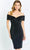 Montage by Mon Cheri 220949S - Fitted Ornate Cocktail Dress Homecoming Dresses 4 / Navy