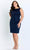 Montage by Mon Cheri 220950S - Beaded Sheath Cocktail Dress Homecoming Dresses 4 / Navy