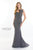 Montage by Mon Cheri M2214 - One Strap Beaded Trumpet Gown Evening Dresses 4 / Charcoal