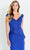 Montage by Mon Cheri M536 - Peplum Deep V-Neck Evening Gown Evening Dresses 12 / Navy