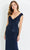 Montage by Mon Cheri M536 - Peplum Deep V-Neck Evening Gown Evening Dresses 12 / Navy