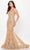 Montage by Mon Cheri M906 - Beaded Tulle Evening Dress Formal Dresses 4 / Gold