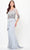 Montage by Mon Cheri M914 - Embroidered Floral Evening Dress Formal Dresses 4 / Ice Gray
