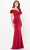 Montage by Mon Cheri M915 - Ruffle Off Shoulder Evening Dress Evening Dresses 4 / Wine