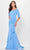 Montage by Mon Cheri M916 - Quarter Sleeve Mermaid Evening Gown Formal Dresses 4 / Powder Blue