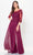Montage by Mon Cheri M918 - Quarter Sleeve Applique Evening Dress Formal Dresses 4 / Bordeaux