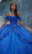 Mori Lee 34103 - Rhinestones Trim Tulle Ballgown Ball Gowns 00 / Regal Royal