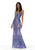 Mori Lee - 43032 Patterned Sequins on Net Evening Dresses 0 / Lavender