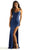 Mori Lee 49050 - V-Neck Sheath Prom Dress Prom Dresses 00 / Navy