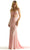 Mori Lee 49061 - Sheer Midriff Mermaid Prom Dress Prom Dresses 00 / Powder Pink