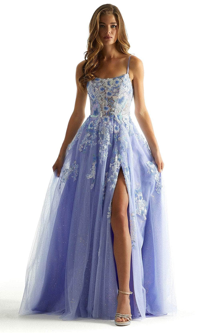 Mori Lee 49083 - Sleeveless Beaded Prom Gown Prom Dresses 00 / Periwinkle