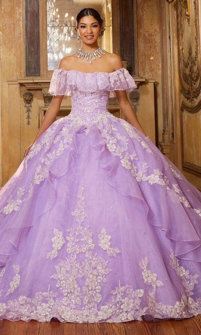 Mori Lee 60151 - Ruffle Tulle Quinceanera Gown Ball Gowns 00 / Orchid