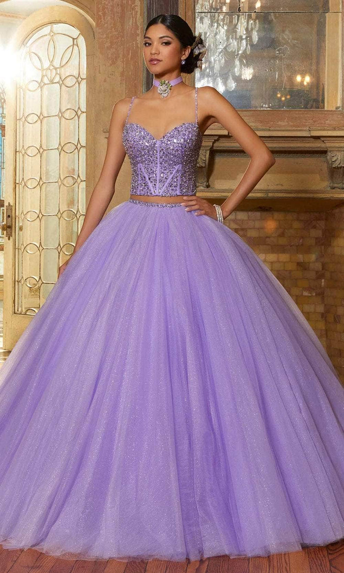 Mori Lee 60154 - Two Piece Embellished Gown Ball Gowns 00 / Iris