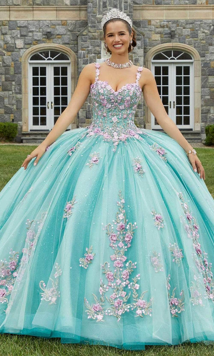 Mori Lee 60176 - Sleeveless Floral Embroidered Ballgown Ball Gowns