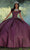 Mori Lee 60196 - Shimmer Pleated Off-Shoulder Ballgown Ball Gowns 00 / Shimmer Wine