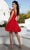 Mori Lee 9600 - Off-Shoulder Cocktail Dress with Embellishments Cocktail Dresses 4 / Scarlet