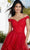 Mori Lee 9600 - Off-Shoulder Cocktail Dress with Embellishments Cocktail Dresses 4 / Scarlet