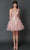 Nina Canacci 519 - 3D Petal-Detailed Short Dress Special Occasion Dress