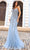 Nox Anabel A1376 - Embroidered Scoop Neck Prom Dress Special Occasion Dress 0 / Dusty Blue