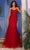 Nox Anabel A1376 - Embroidered Scoop Neck Prom Dress Special Occasion Dress 0 / Red
